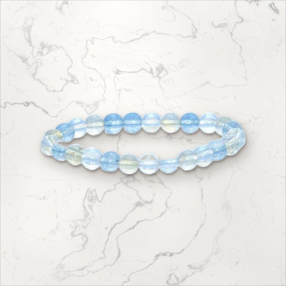 Bracelet pierres rondes Citrine, Topaze, Cristal de Roche