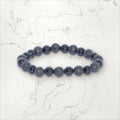 Bracelet pierres rondes Onyx et Pierre de Lave