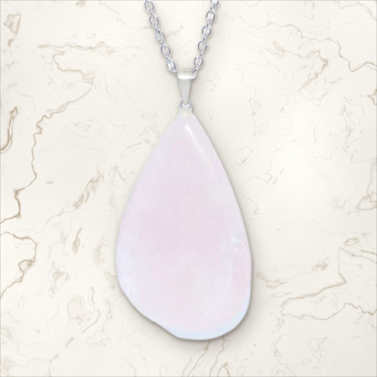 Pendentif Quartz rose goutte