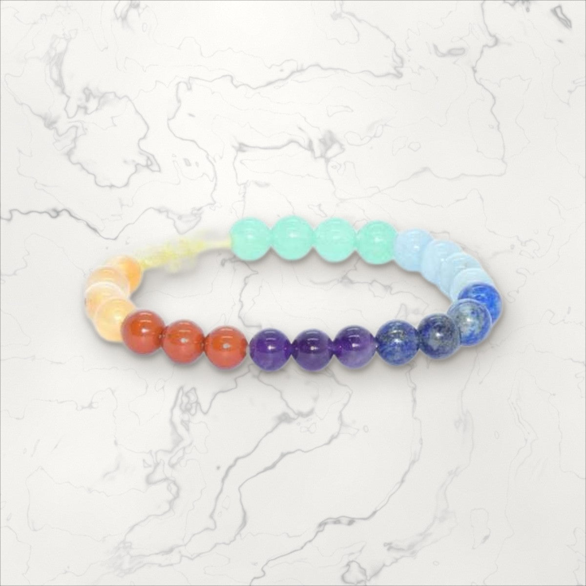Bracelet pierres rondes 7 CHAKRAS