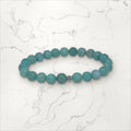 Bracelet pierres rondes Amazonite