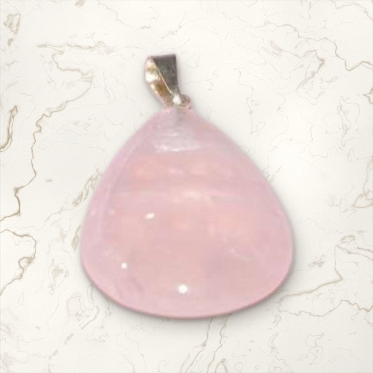 Pendentif Quartz rose goutte