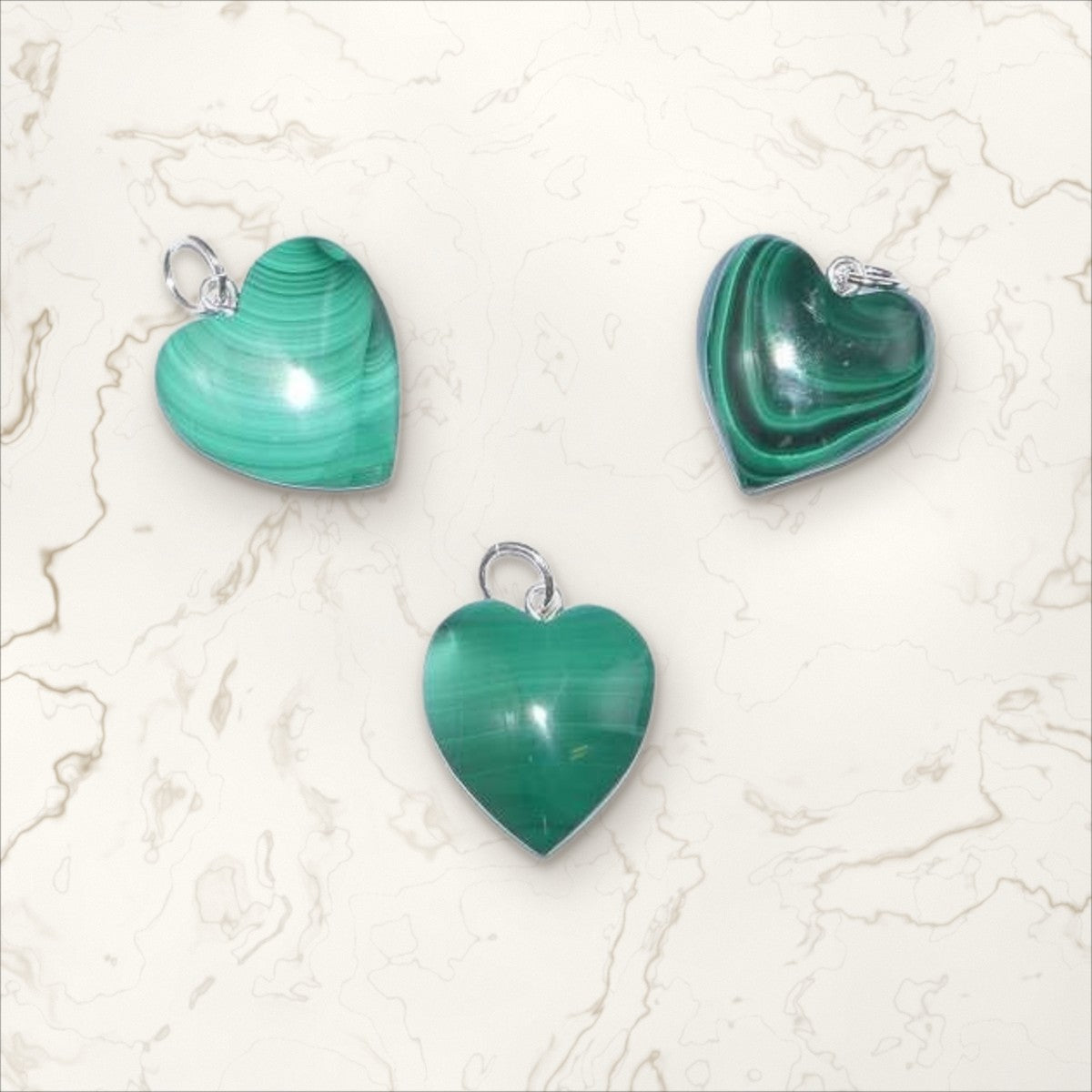 Pendentif Malachite cœur