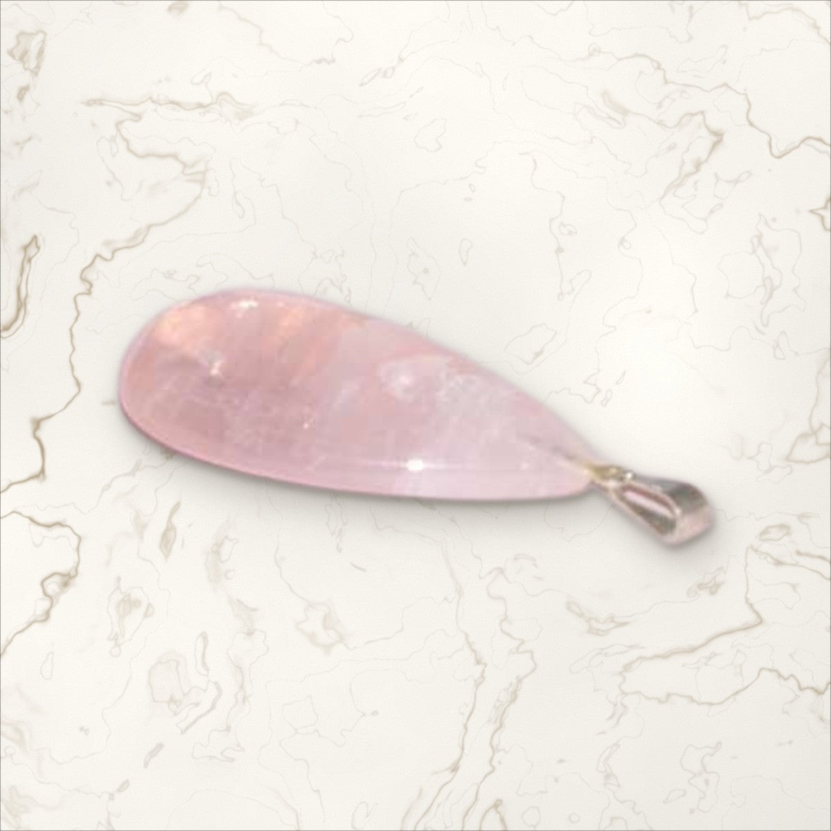 Pendentif Quartz rose goutte