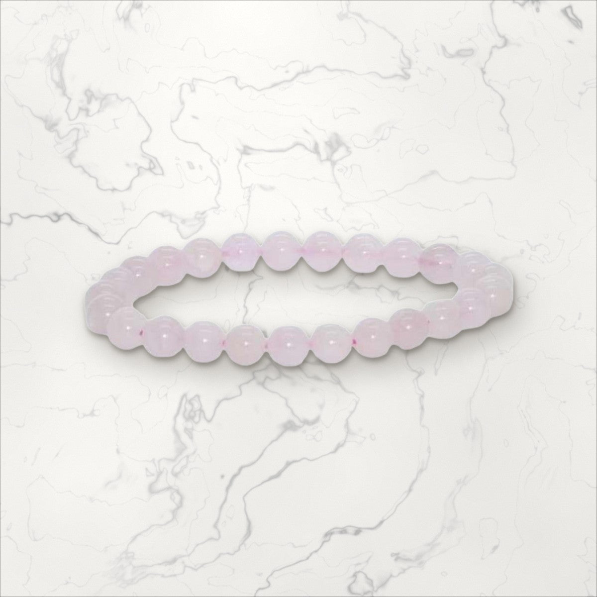Bracelet pierres rondes Quartz Rose