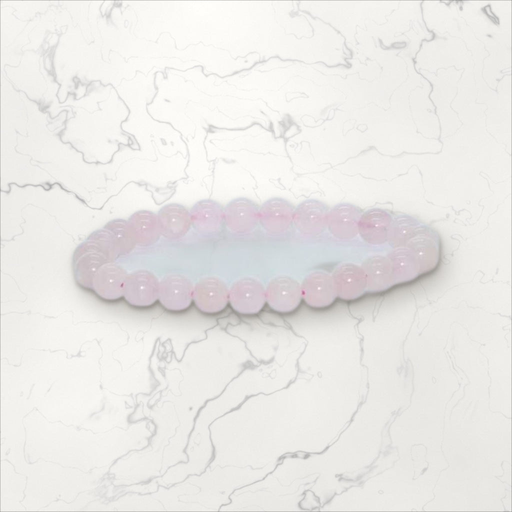 Bracelet pierres rondes Quartz Rose