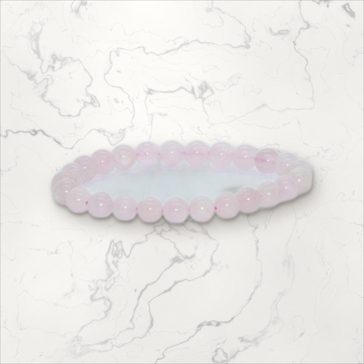 Bracelet pierres rondes Quartz Rose