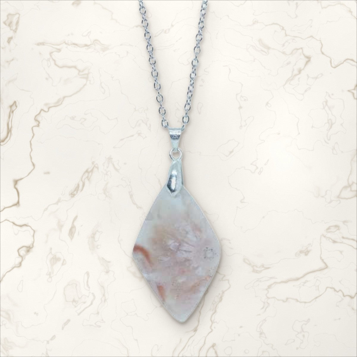 Pendentif Agate Fleur de cerisier