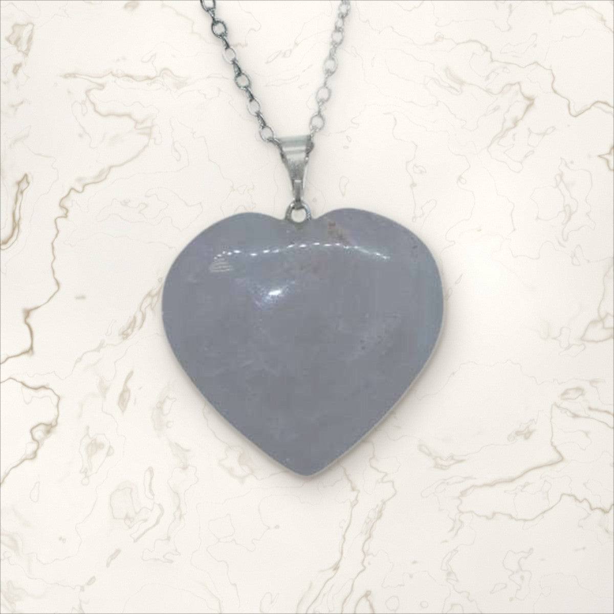 Pendentif Quartz rose cœur