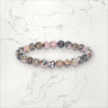 Bracelet pierres rondes Rhodonite