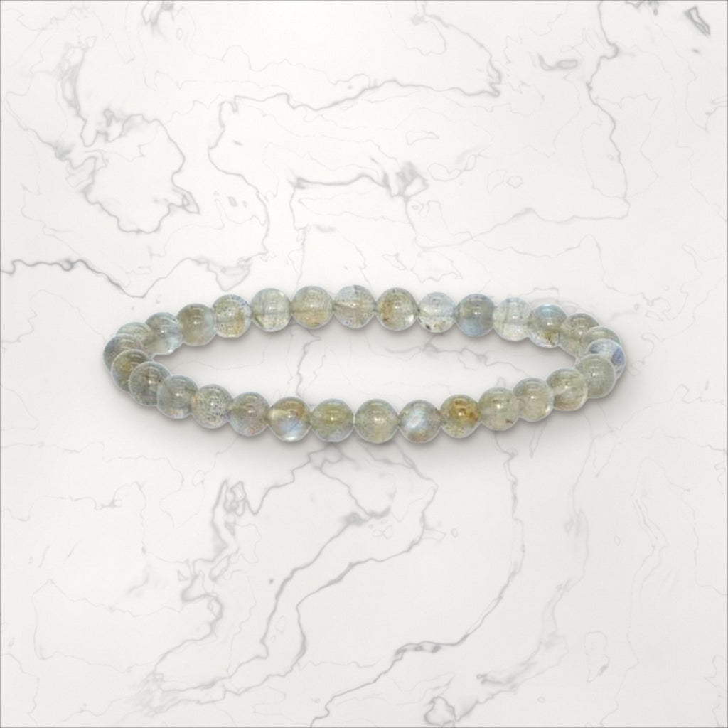 Bracelet pierres rondes Labradorite AA 6 mm