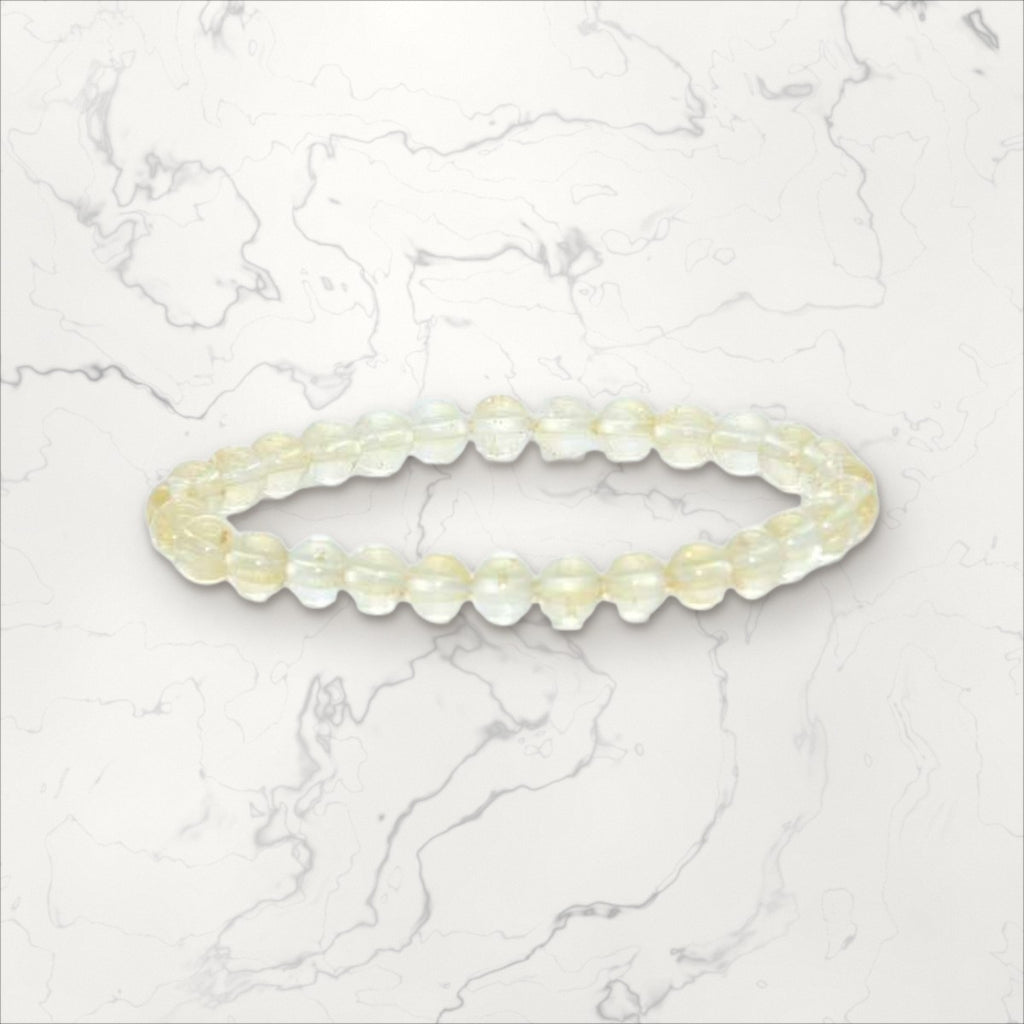 Bracelet pierres rondes Citrine 6 mm