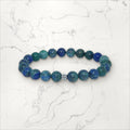Bracelet pierres rondes Azurite Malachite