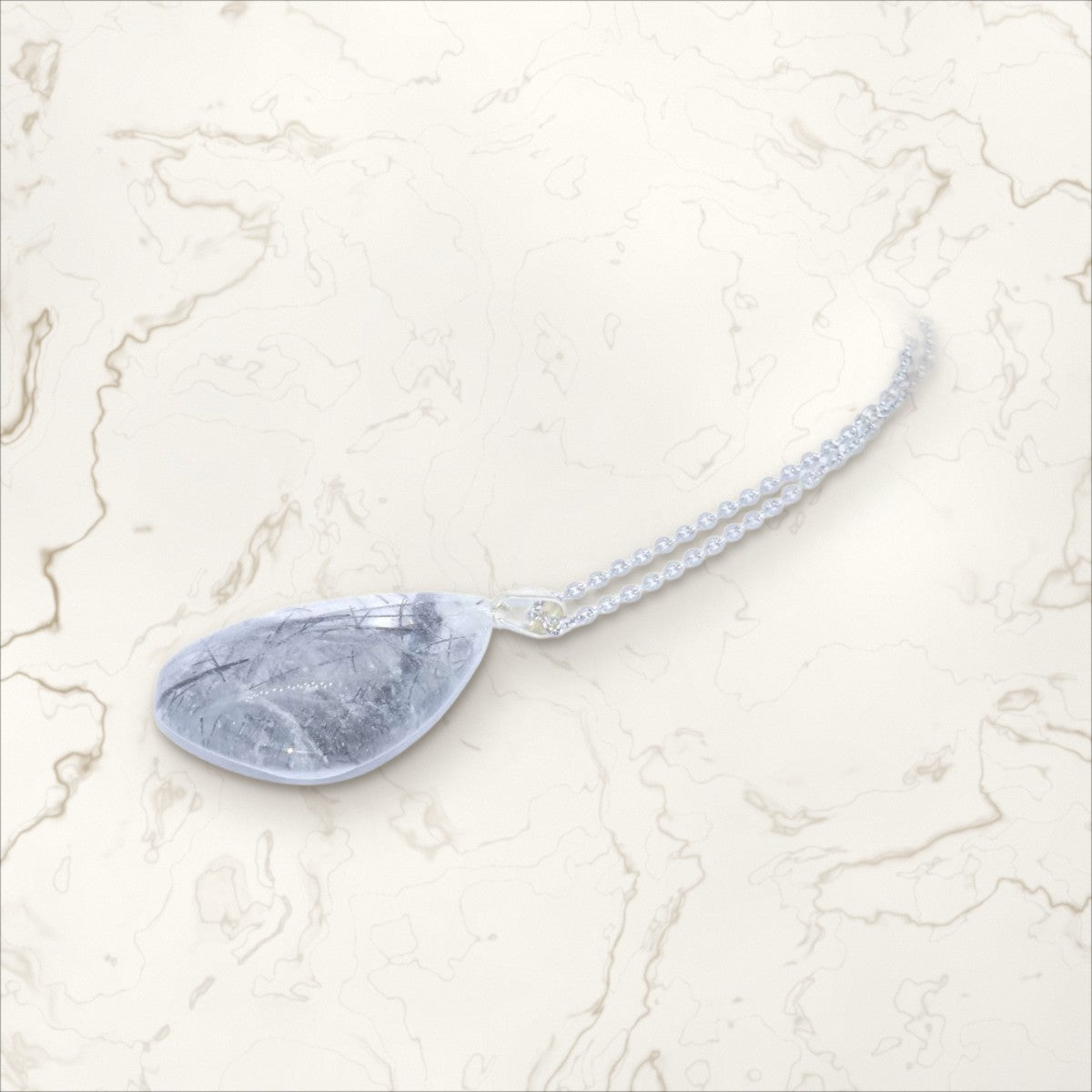 Pendentif Quartz Tourmaline goutte