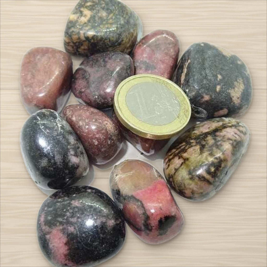Pierre roulée Rhodonite