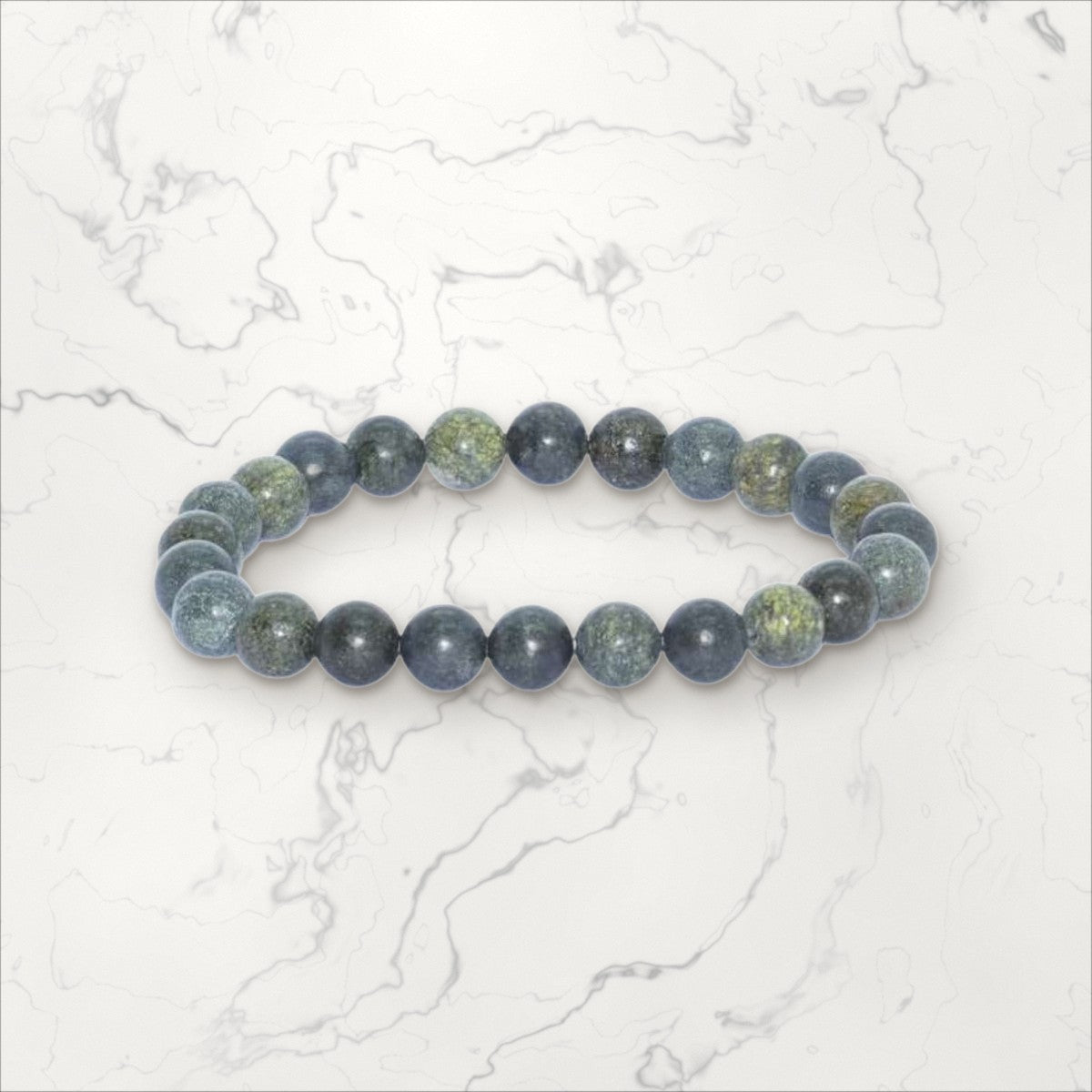 Bracelet pierres rondes Serpentine