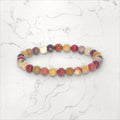 Bracelet pierres rondes Mokaïte 6 mm