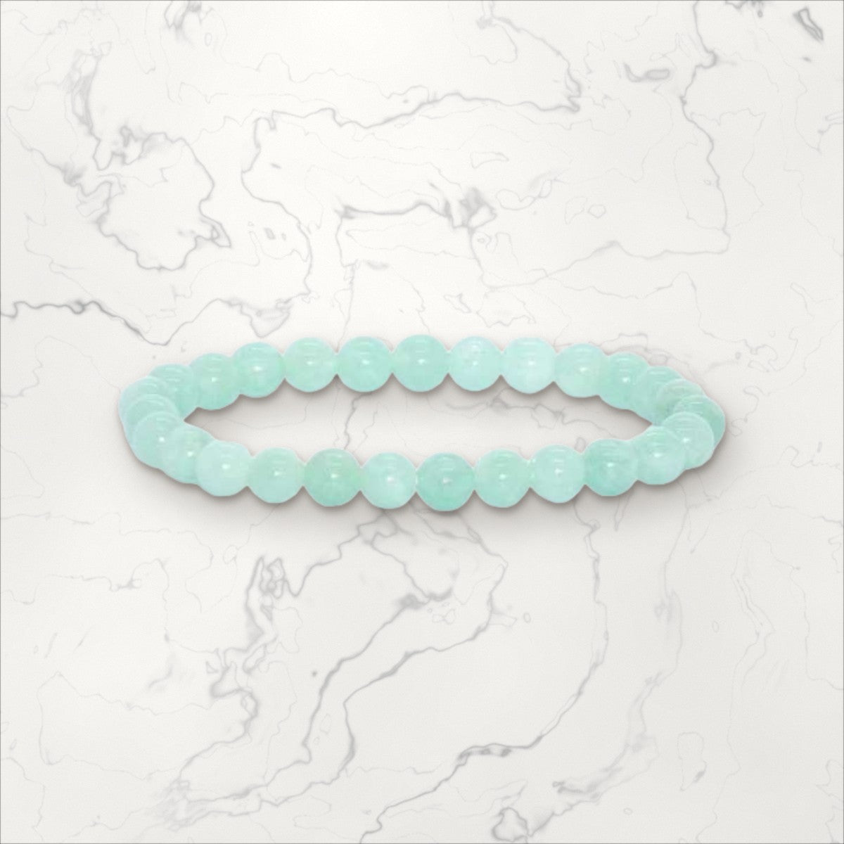 Bracelet pierres rondes Jade 6 mm (2)