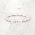 Bracelet pierres rondes Opale rose  6 mm (2)