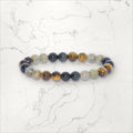 Bracelet pierres rondes 3 protections