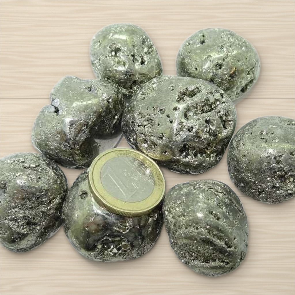 Pierre roulée Pyrite