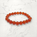 Bracelet pierres rondes Cornaline