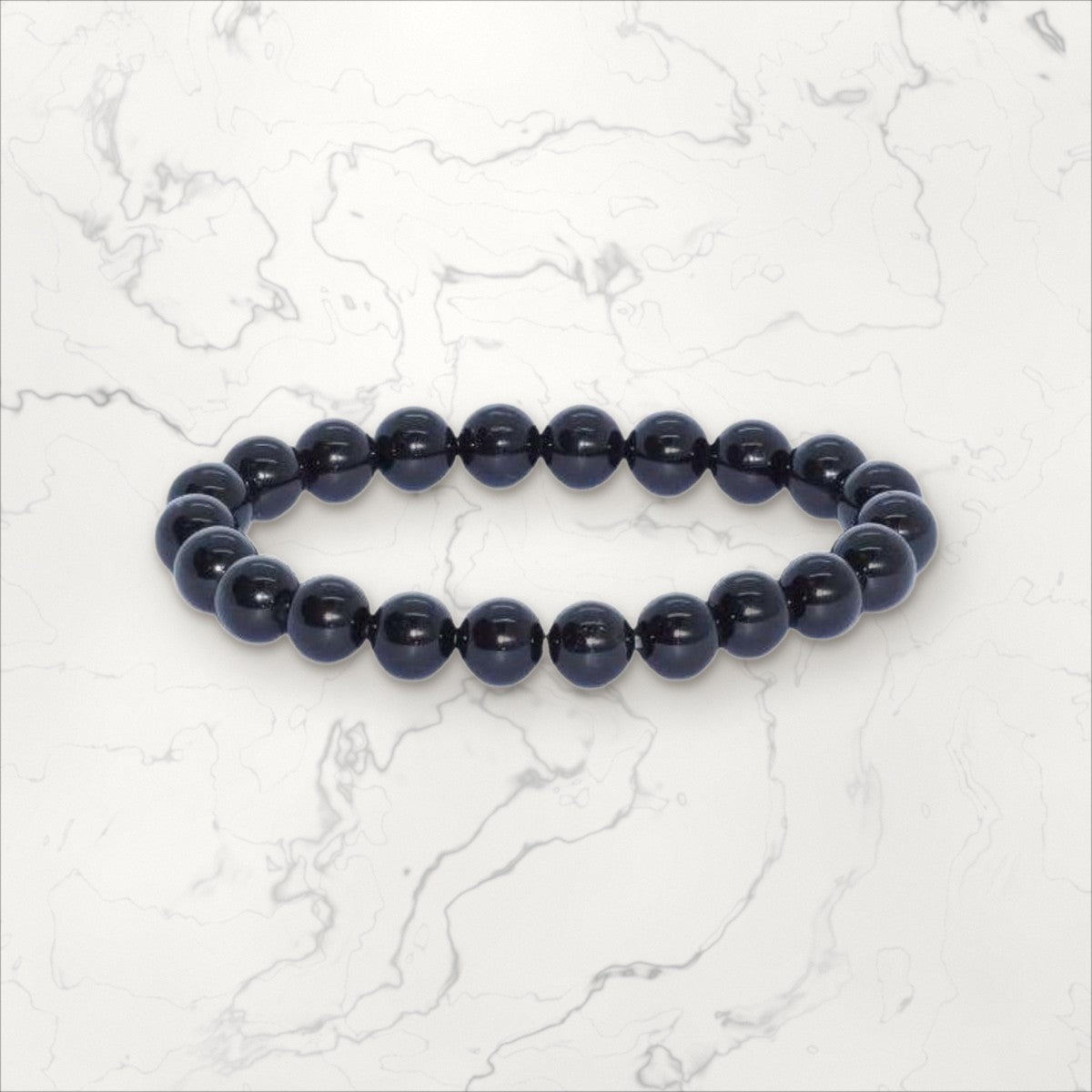 Bracelet pierres rondes Tourmaline