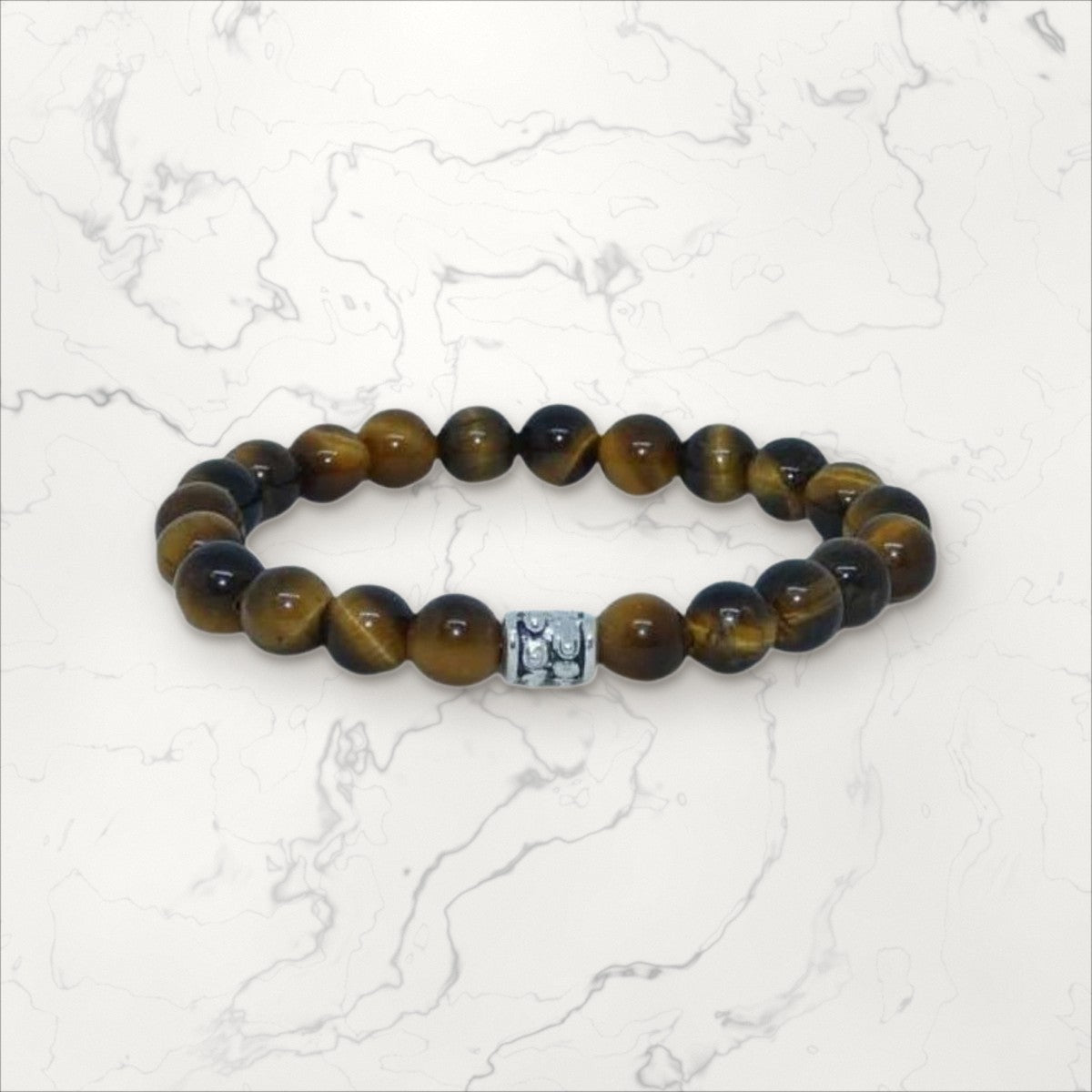 Bracelet pierres rondes Œil de tigre taille enfant