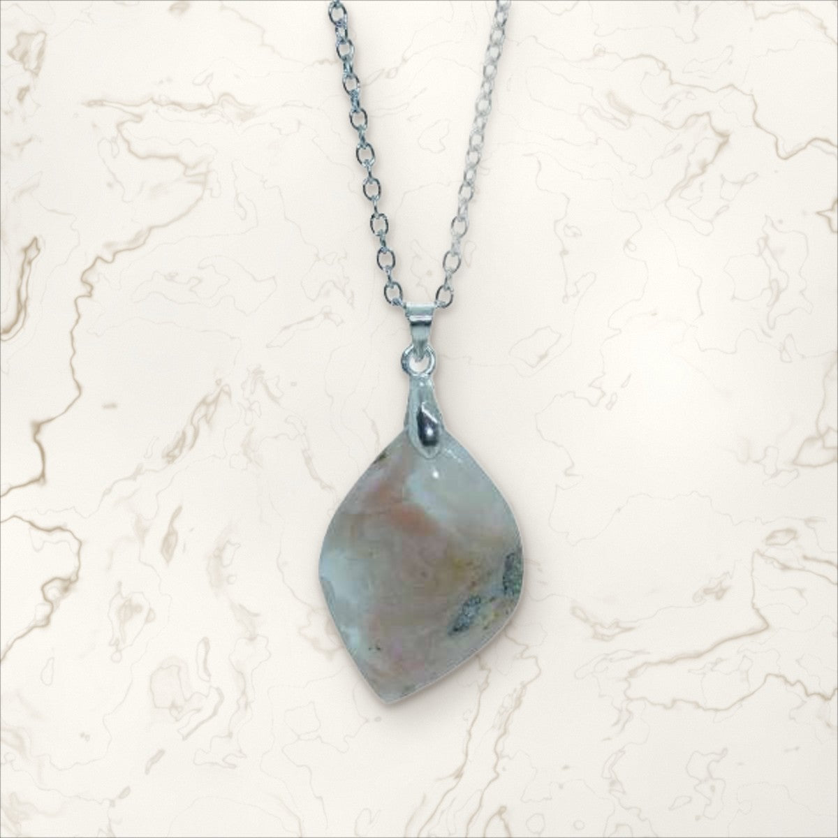 Pendentif Agate Fleur de cerisier (4)