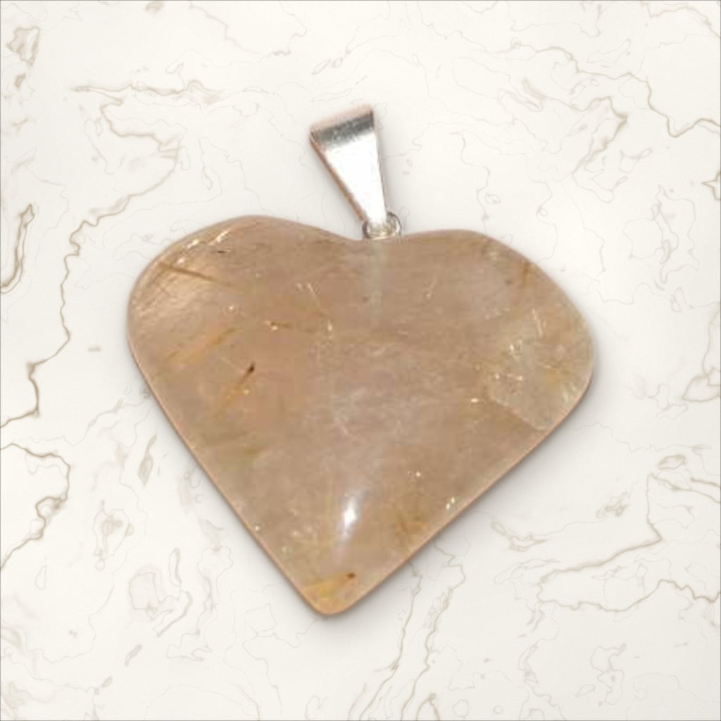 Pendentif Quartz Rutile cœur
