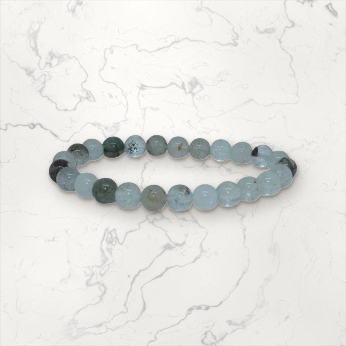 Bracelet pierres rondes Lodolite