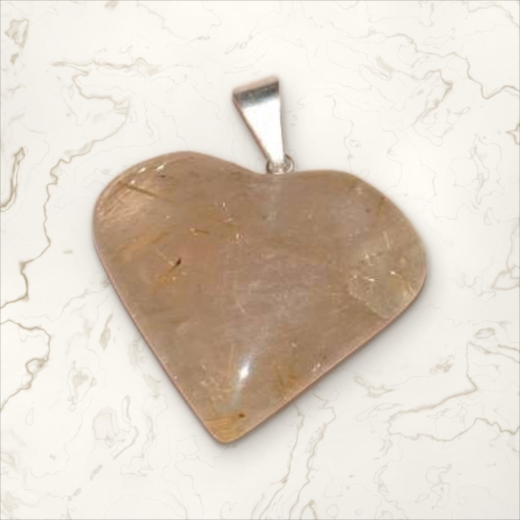 Pendentif Quartz Rutile cœur