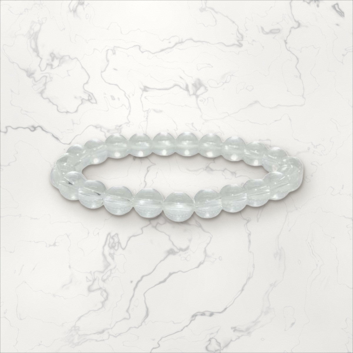Bracelet pierres rondes Cristal de Roche