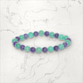 Bracelet pierres rondes Améthyste Aventurine