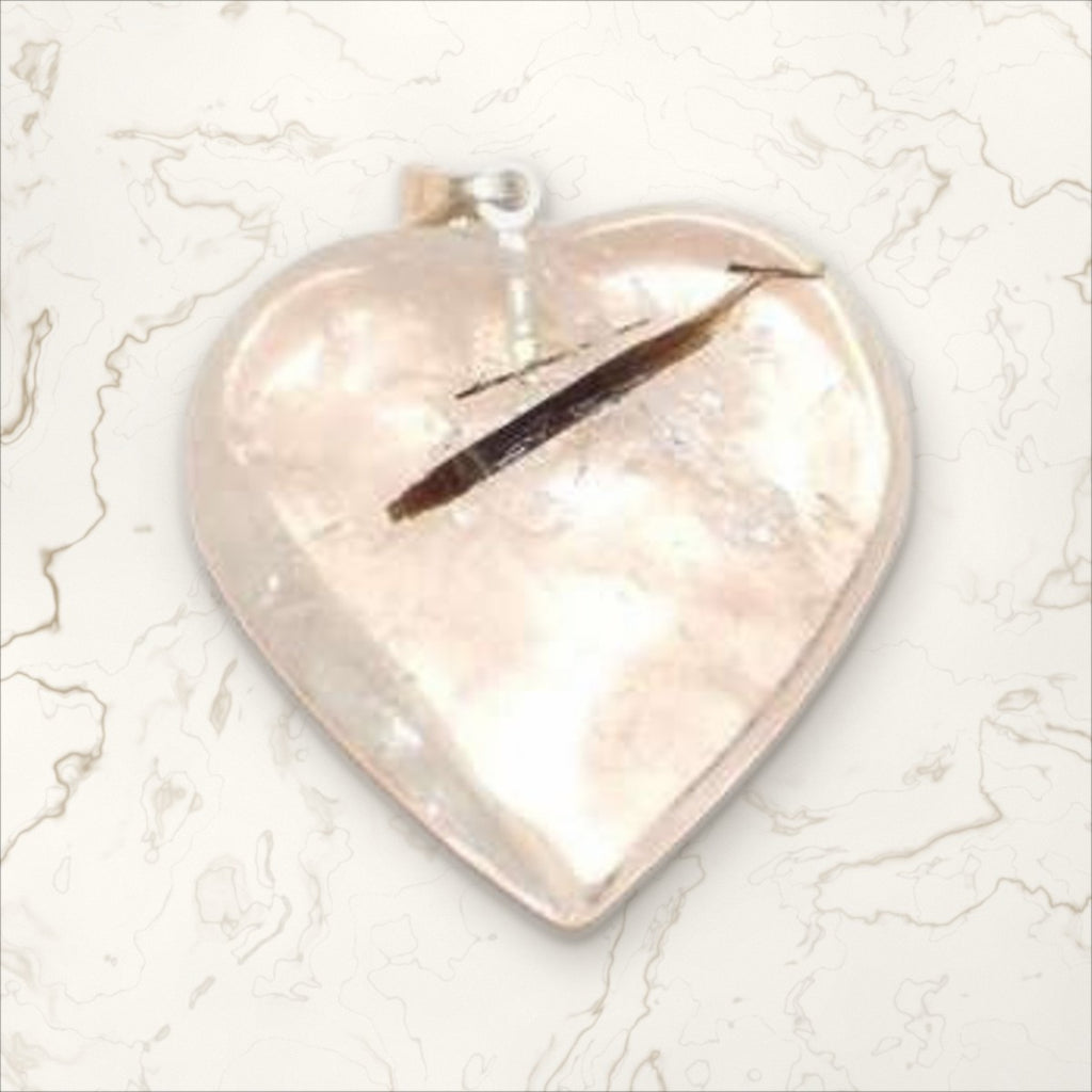 Pendentif Quartz Tourmaline cœur
