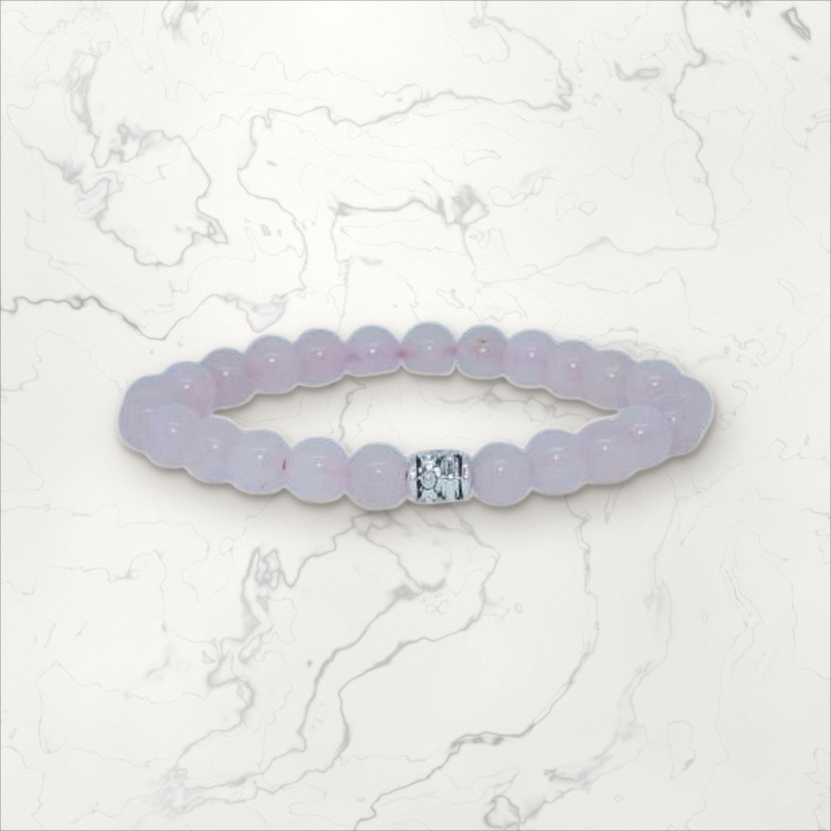 Bracelet pierres rondes Quartz de Rose taille enfant