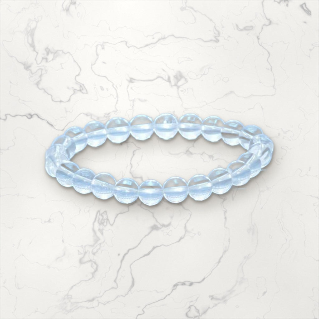 Bracelet pierres rondes Cristal de Roche