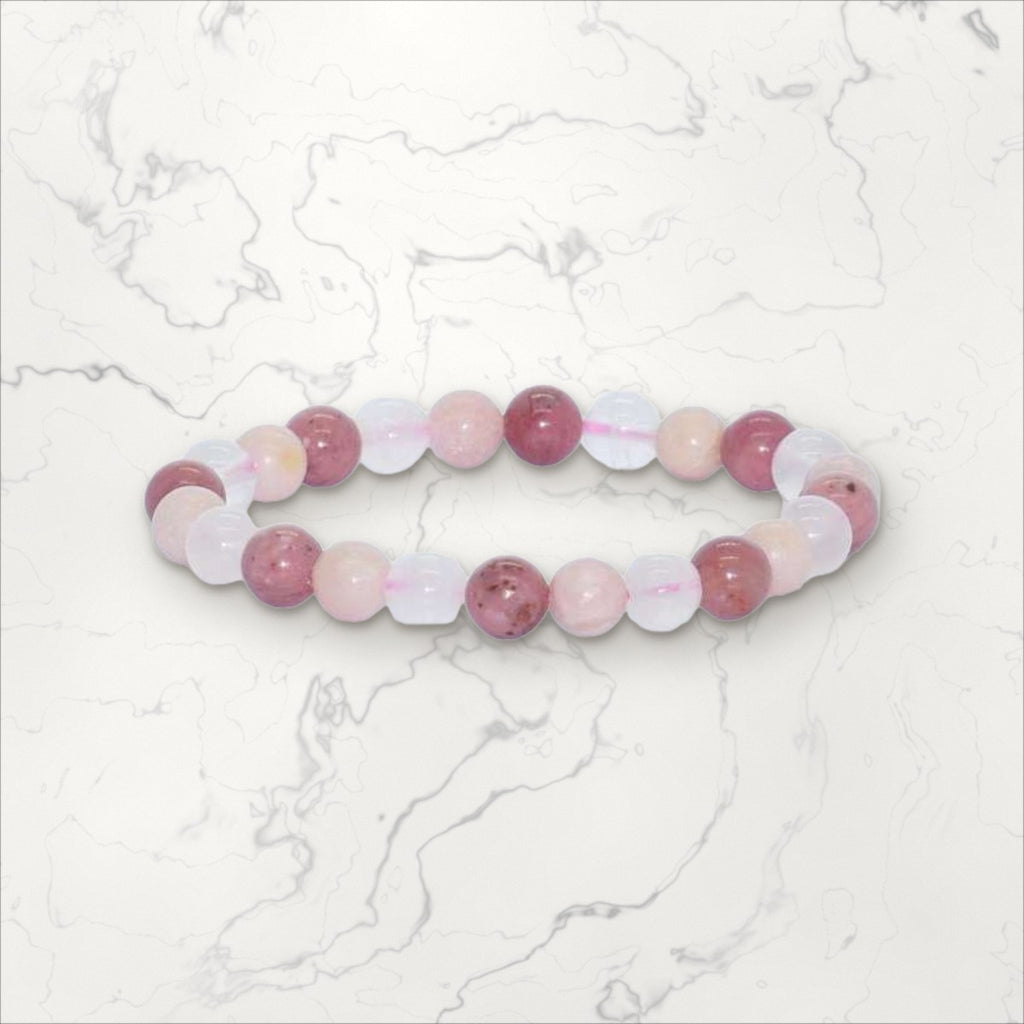 Bracelet pierres rondes Amour