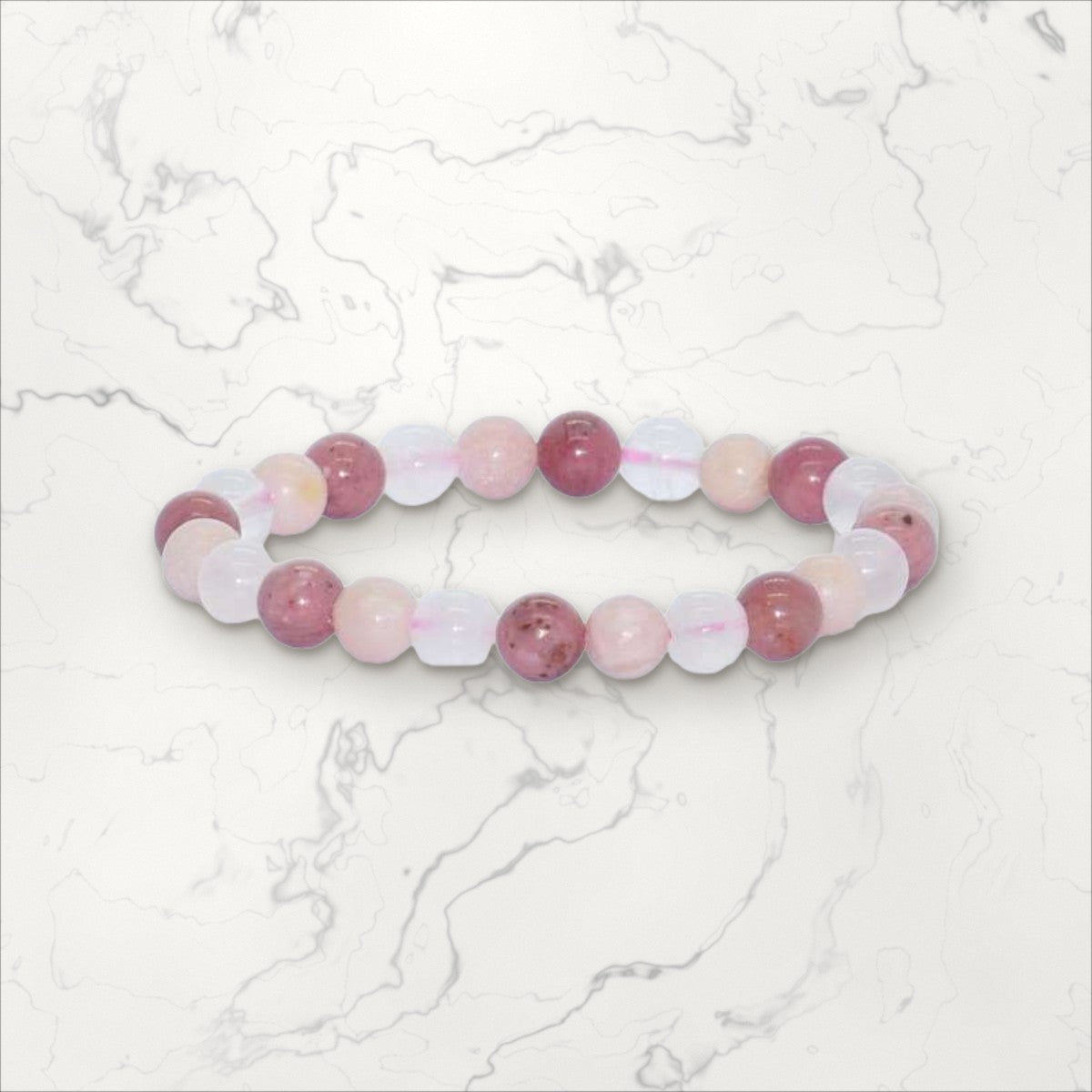 Bracelet pierres rondes Amour