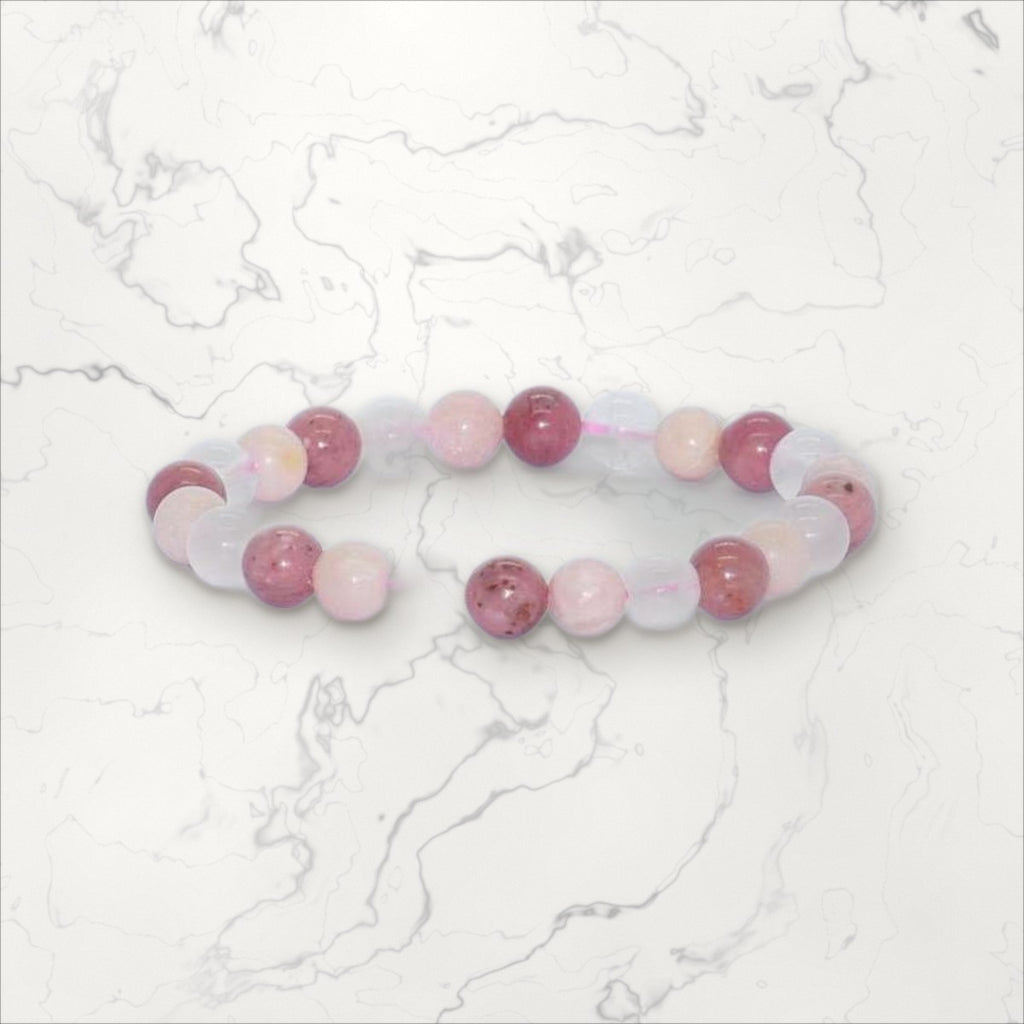 Bracelet pierres rondes Amour