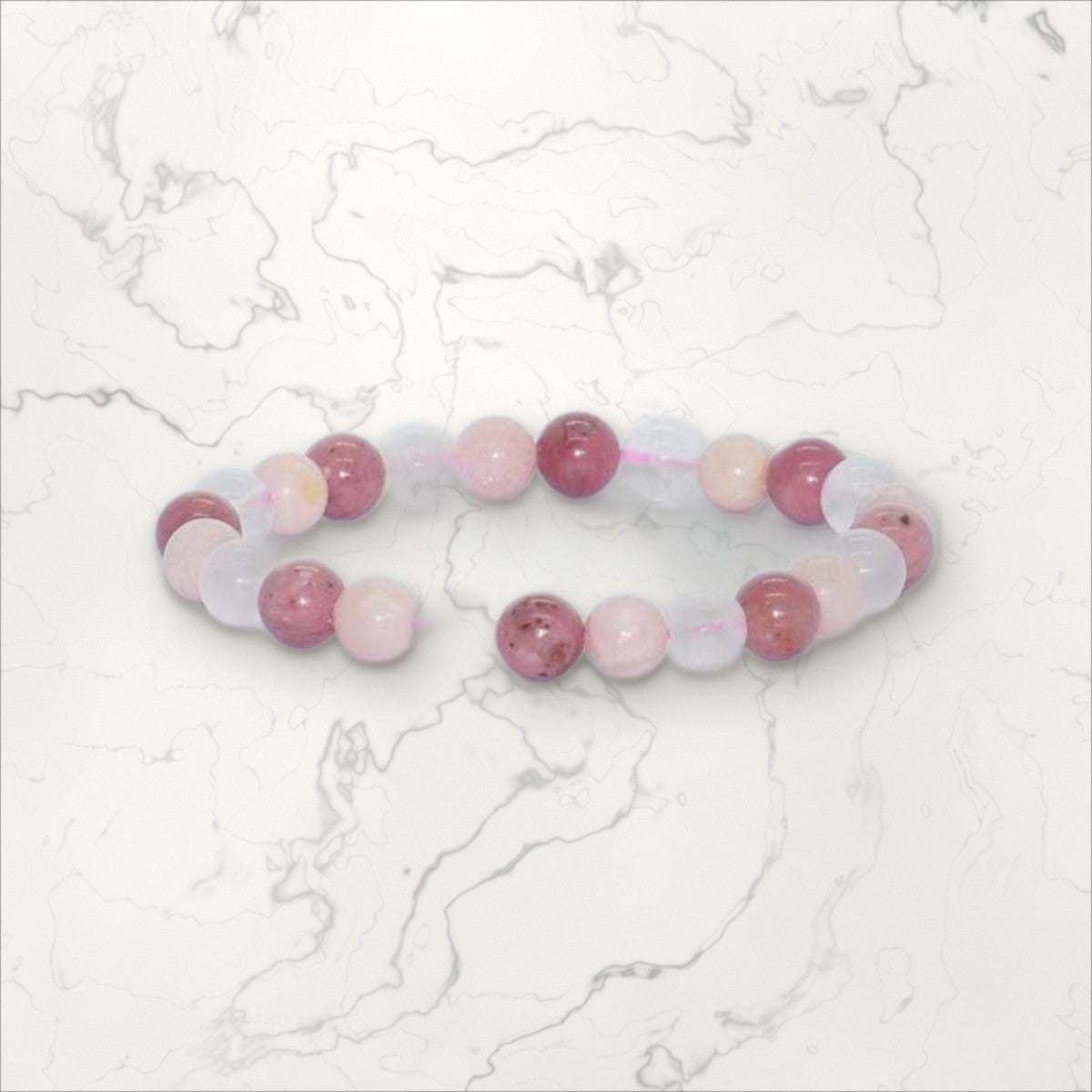Bracelet pierres rondes Amour