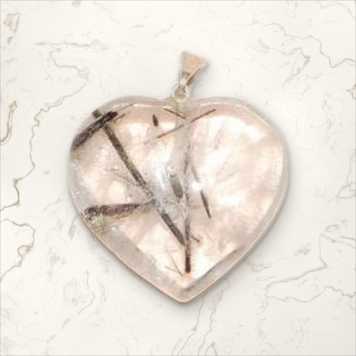 Pendentif Quartz Tourmaline cœur