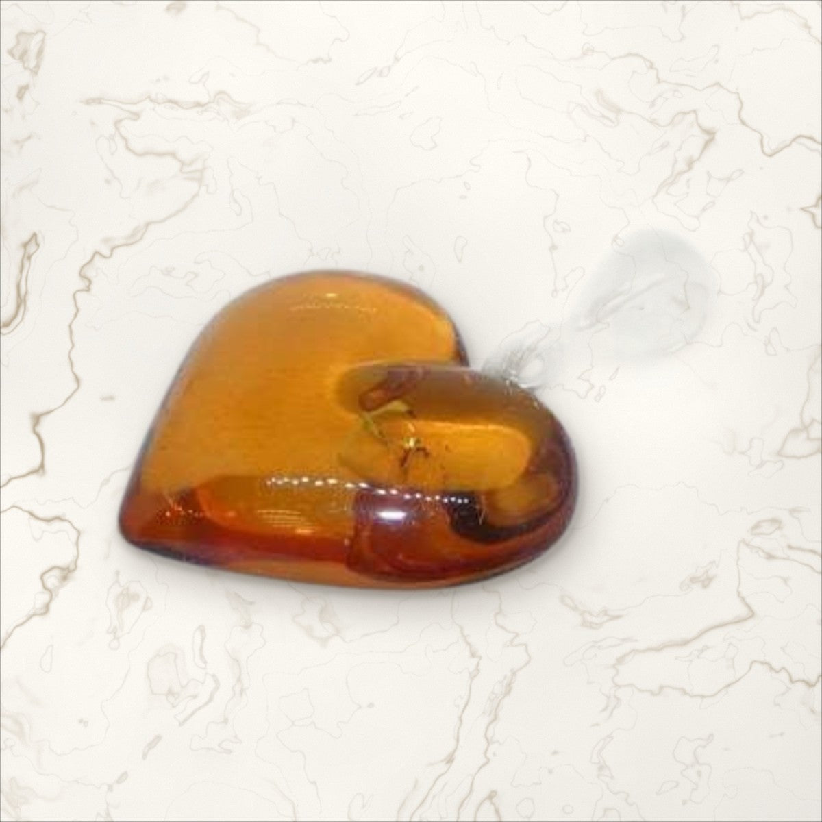Pendentif Ambre coeur