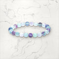 Bracelet pierres rondes Fluorite