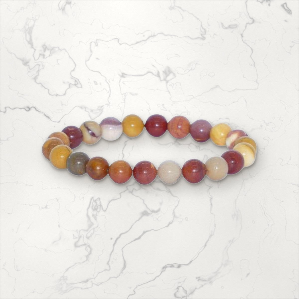Bracelet pierres rondes Mokaite