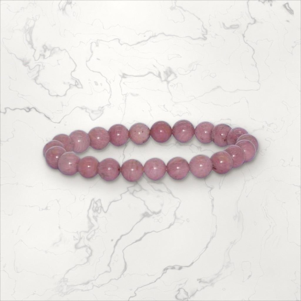 Bracelet pierres rondes Rhodochrosite (1)