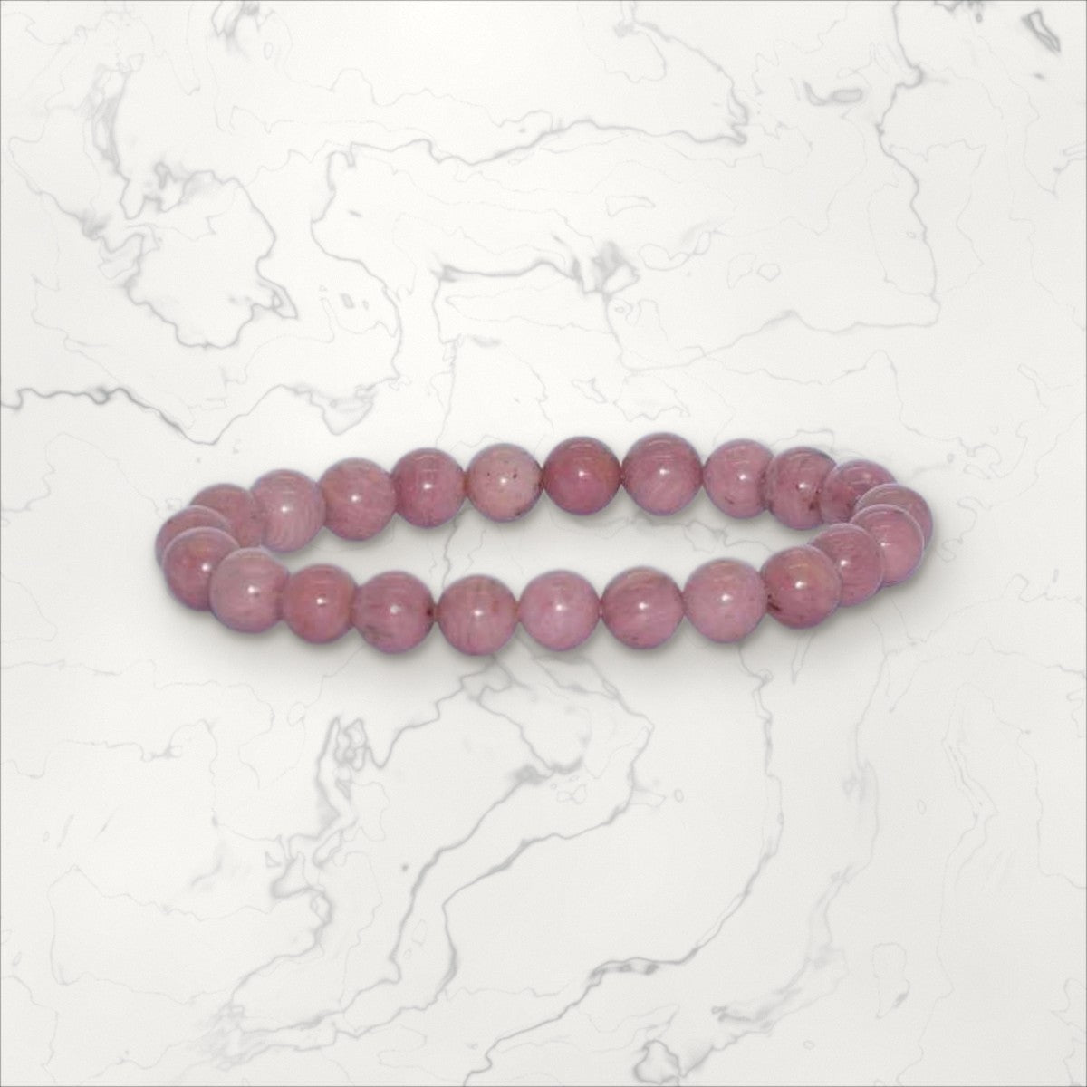 Bracelet pierres rondes Rhodochrosite (1)