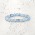 Bracelet pierres rondes Howlite