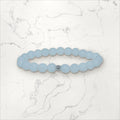 Bracelet pierres rondes Jade blanc
