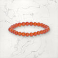 Bracelet pierres rondes Cornaline 6 mm